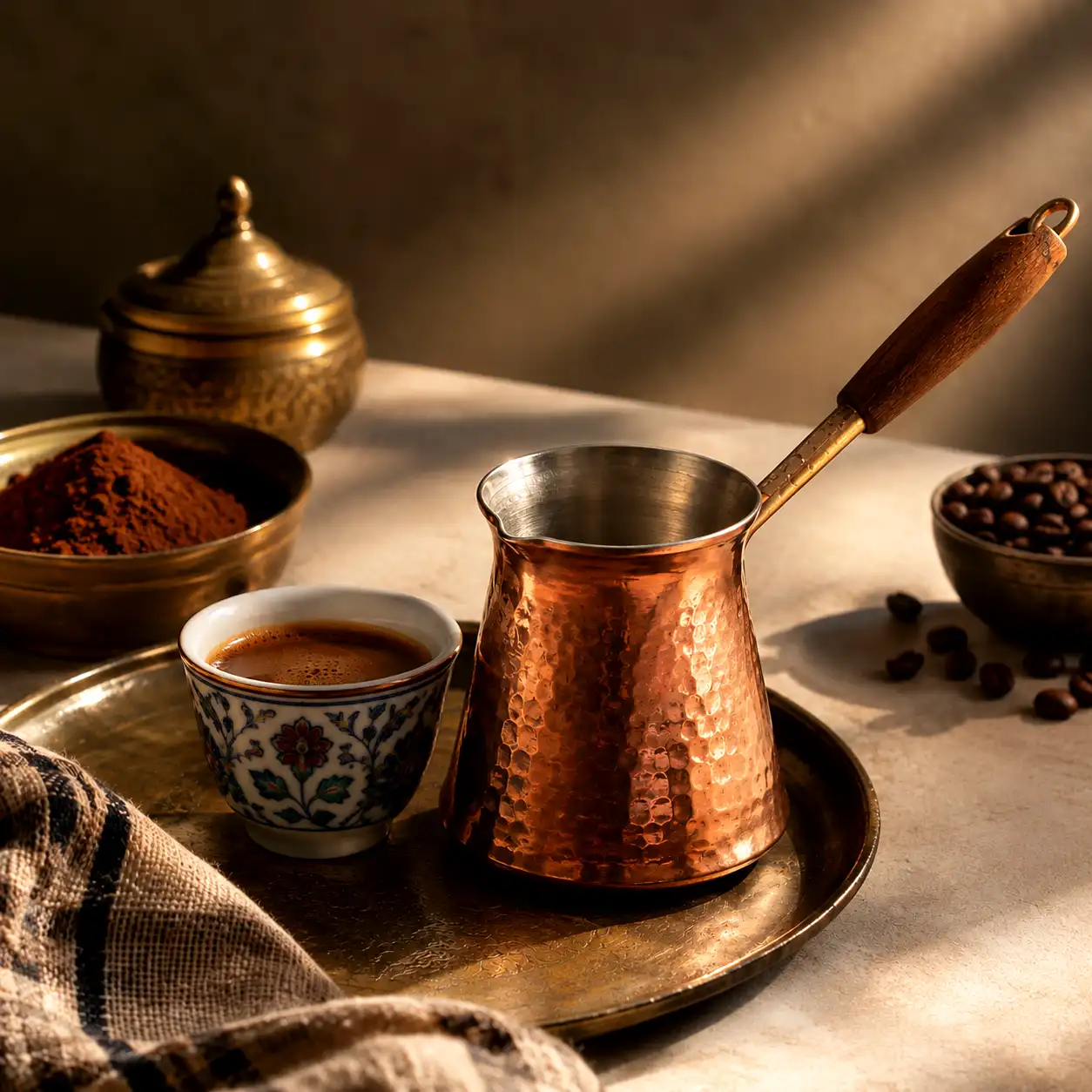 آموزش دم‌آوری حرفه‌ای قهوه‌ی ترک
